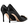 2019 High Heel Stiletto Women's Pumps  Black Genuine Leather x19-c132C Ladies Women custom Dress Shoes Heels For Lady